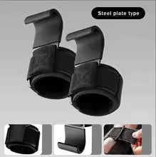 Weight Lifting Hook Grips With Wrist Wraps Hand-Bar Wrist Strap Gym Fitness Hook Weight Strap Pull-Ups Power Lifting Gloves